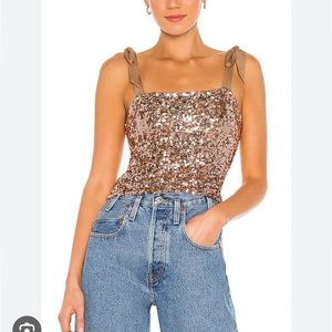 Free People Hey Girl Sequin Cami
